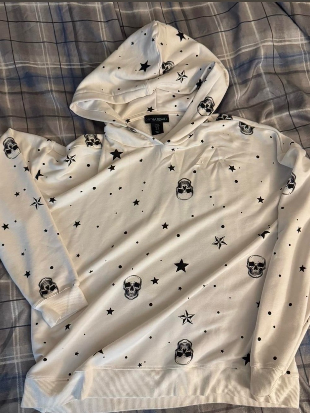 Light Skull & y2k star hoodie